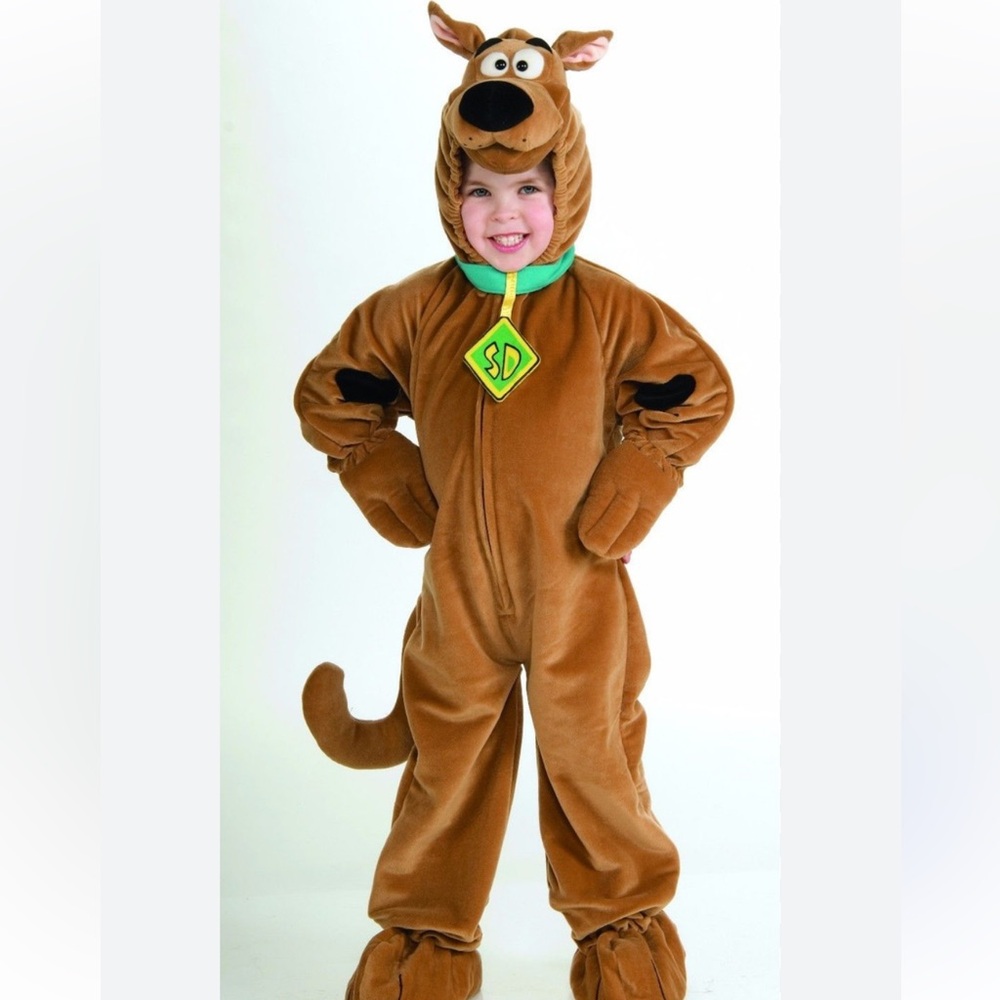 🤎Rubies Velour Deluxe Scooby-Doo Kids Costume Large 14-16 EXCELLENT CONDITION🤎